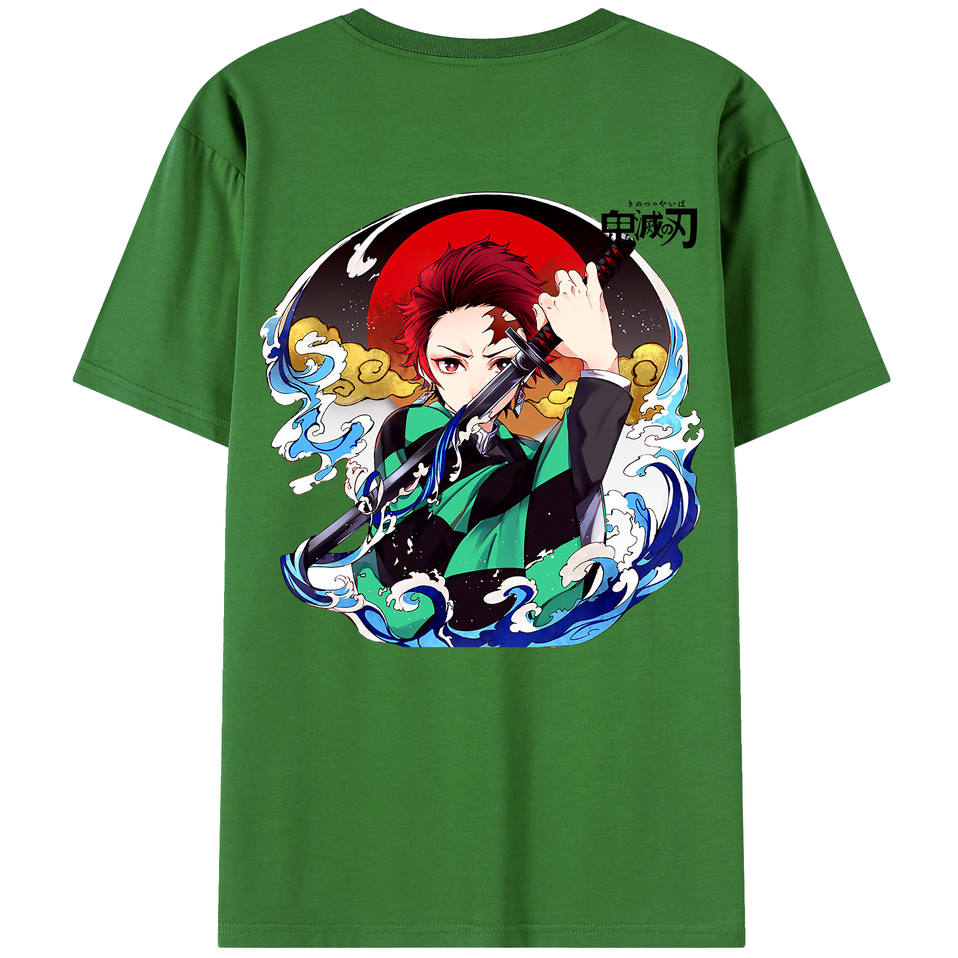 （画像用） 鬼滅の刃 竈門 炭治郎／かまど たんじろう Kamado Tanjirou レディース半袖Tシャツ(バックプリント)
